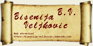 Bisenija Veljković vizit kartica